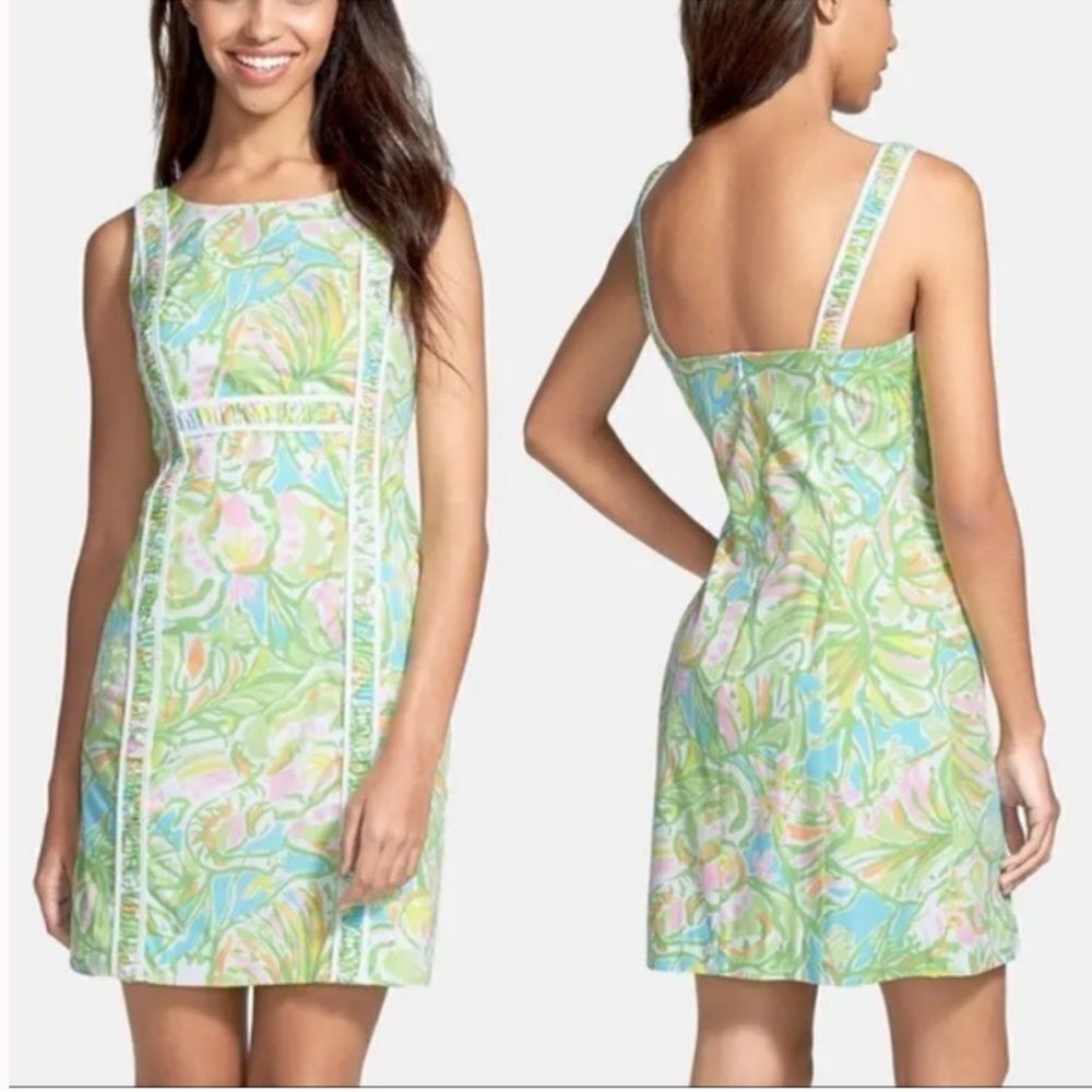 Lilly Pulitzer Fryer Print Cotton Poplin Dress 8